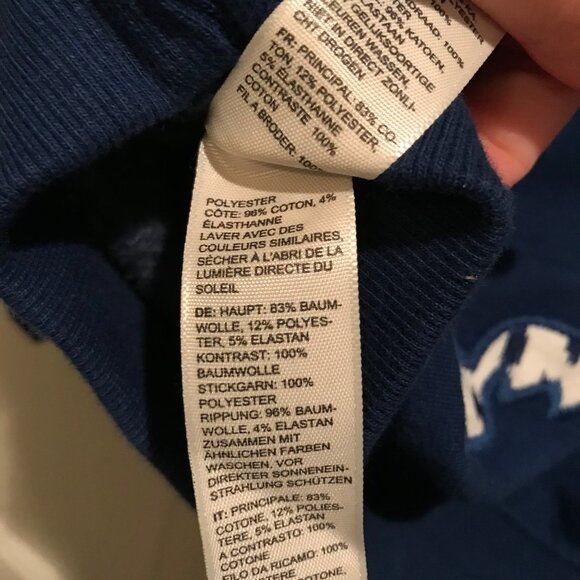 FatFace Women's Blue Alex Textured Leaves Crew Sweatshirt- Size 4, NWOT - Picture 2 of 5